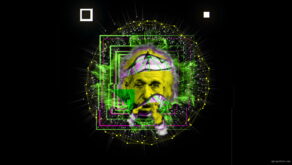 vj video background Albert-Einstein-Smoke-Motion-Face-Head-Mask-Vj-Loop_003