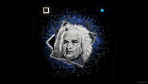 vj video background Blue-Sebastian-Bach-Face-mask-motion-graphics-vj-dj-art-vj-loop_003