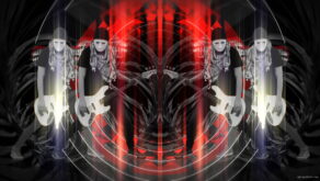 vj video background Bass-man-Guitarist-in-white-mask-play-guitar-bass-pixel-sorted-evil-Vj-Loop_003