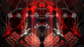 vj video background Bass-man-Rave-in-white-mask-play-guitar-on-green-screen_003