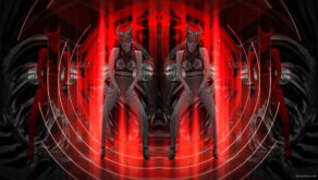 vj video background Horn-Evil-Red-Mask-Girl-Vj-Loop_003