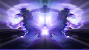 vj video background Split-purple-ray-effect-Beautiful-dancer-woman-dance-uses-fans-on-black-background_003