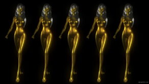 vj video background silvery-haired-3D-animation-motion-on-black-background-Limeart-vj-loop_003