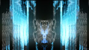 vj video background Blue-Ice-Fire-Gate-Wings-Lighter-Flame-Video-Art-VJ-Loop_003