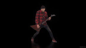 vj video background One-rocking-red-man-plays-guitar-vj-loop_003