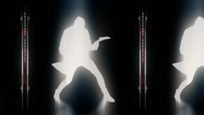 vj video background Ultra-wide-tripple-head-Rock-Man-Guitarist-strobing-visuals-Video-ARt-VJ-Footage_003