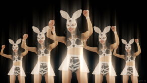 vj video background Bunny-Girls-Team-Power-Fist-Beat-Kombat-4K-Video-Art-VJ-Loop_003