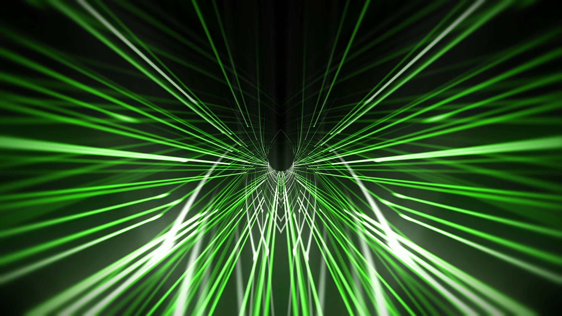 Green star needles 3d rendering of a grid formed tunnel vj_loops_Layer