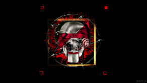 vj video background Halloween-Saw-and-penta-Animation-of-Digital-Human-Head-on-Colorful-Noisy-Motion_003