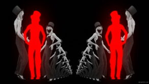 vj video background Dancing-Covid19-Girls-in-COrona-VIrus-Mask-in-Red-White-pixel-sorting-effect-4K-Video-Art-VJ-Loop-1920_003