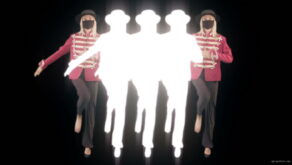 vj video background Strobing-Five-Girls-In-Mask-Empire-royal-woman-marching-Video-Art-4K-VJ-Footage-Looped-1920_003