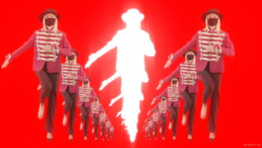 vj video background Tunnel-Three-Red-Girls-In-Mask-Empire-royal-woman-marching-Video-Art-4K-VJ-Footage-Looped-1920_003