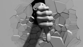 Disapproving-dislike-hand-sign-showing-from-cracked-wall-projection-mapping-loop-uwwg7z-1920_005 VJ Loops Farm