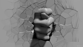 Fig-gesture-hand-sign-appears-from-broken-3D-wall-projection-mapping-loop-vxu2z5-1920_008 VJ Loops Farm