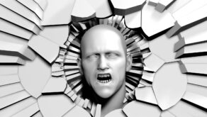 vj video background Screaming-head-appears-from-radial-craked-wall-projection-mapping-loop-vfcjzy-1920_003