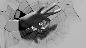 Spinning-OK-Hand-Sign-on-radial-cracked-wall-3D-mapping-loop-9acmts-1920_004 VJ Loops Farm