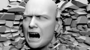 vj video background War-cry-screaming-face-on-broken-in-fragments-wall-projection-mapping-loop-9ylngy-1920_003