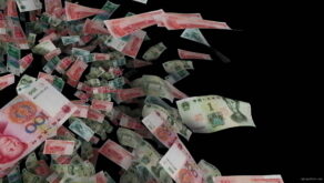 Chinese-yuans-bills-3D-rotating-movement-on-black-background-odreja-1920_006 VJ Loops Farm
