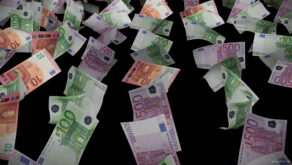 Euro-paper-money-bills-currency-flow-down-on-black-background-horabd-1920_008 VJ Loops Farm