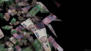Ukrainian-currency-hrivna-paper-bills-rotating-in-cloud-on-black-background-bsuvma-1920_005 VJ Loops Farm