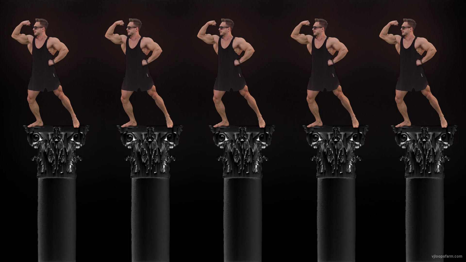 Bodybuilders-with-Pixel-Sorting-on-5-columns-pattern-isolated-on-Alpha-Channel-Video-VJ-Footage-dvsyrb-1920_007 VJ Loops Farm