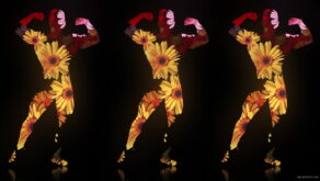 Fire-Man-in-Flowers-Trio-on-Black-Ultra-HD-Video-Art-Video-VJ-Loop-wwq02c-1920_005 VJ Loops Farm