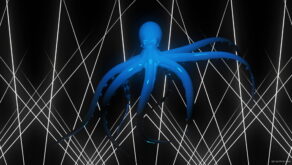Psy-Blue-Octopus-waving-on-abstract-lines-rays-background-Full-HD-VJ-Loop-ef1qc5_009 VJ Loops Farm