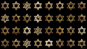 vj video background Art-Deco-golden-David-Star-Random-elements-Grid-Pattern-isolated-on-black-background-Ultra-HD-VJ-Loop-fw1k0c-1920_003
