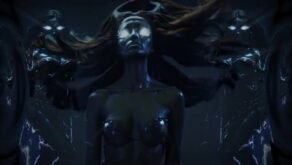 vj video background Mermaids-with-Lightning-Rays-in-tripple-screen-Immersive-AI-Visual-VJ-Loop-1920_003